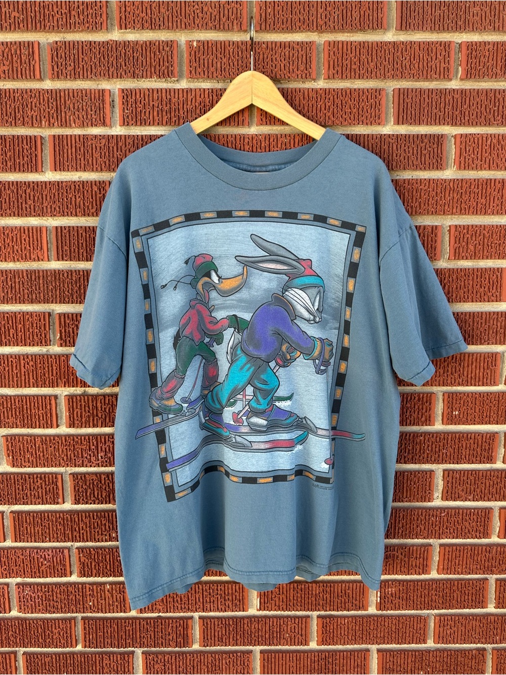 Vintage 1994 Looney Tunes Skiing Tee